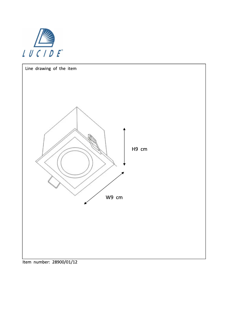 Page 1 de la notice Manuel utilisateur Lucide Chimney 28900/01/12