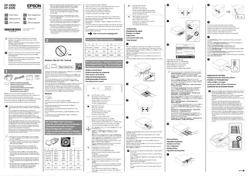 Page n°1 - Manuel utilisateur Epson Expression Premium XP-6105
