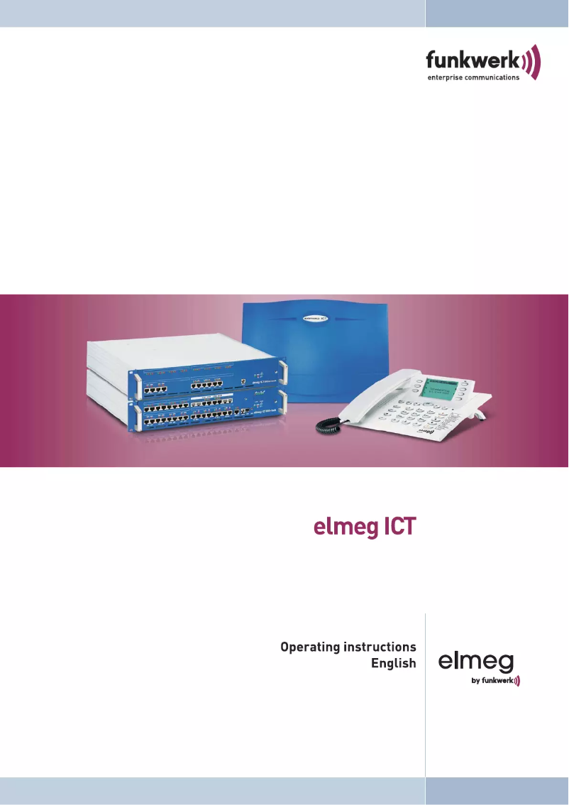 Image de la première page du manuel de l'appareil Elmeg ICT88