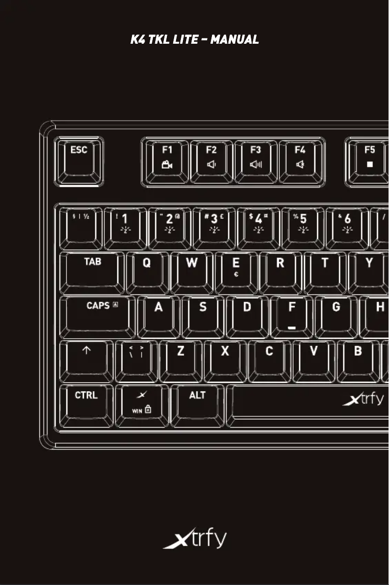 Page 1 de la notice Manuel utilisateur Xtrfy K4 TKL LITE