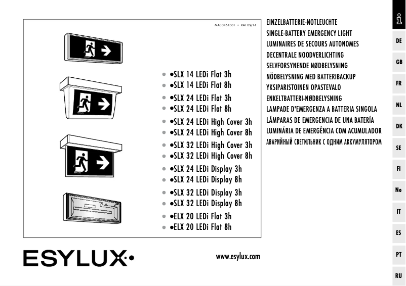 Imagen de la primera página del manual del dispositivo SLX 32 LEDi High Cover 3h