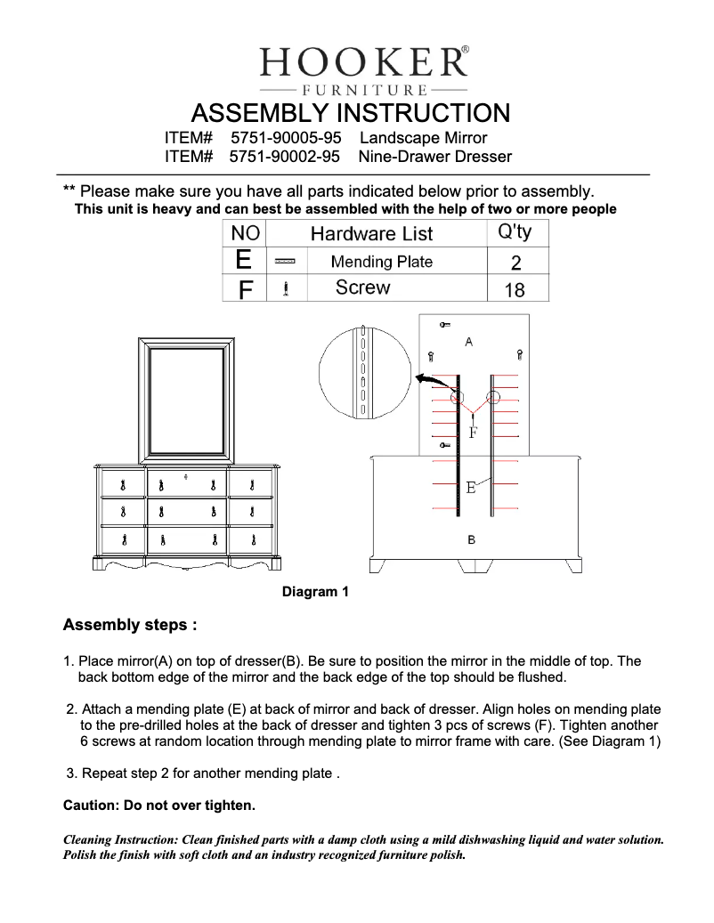 Page n°1 - Manuel utilisateur Hooker 5751-90005-95
