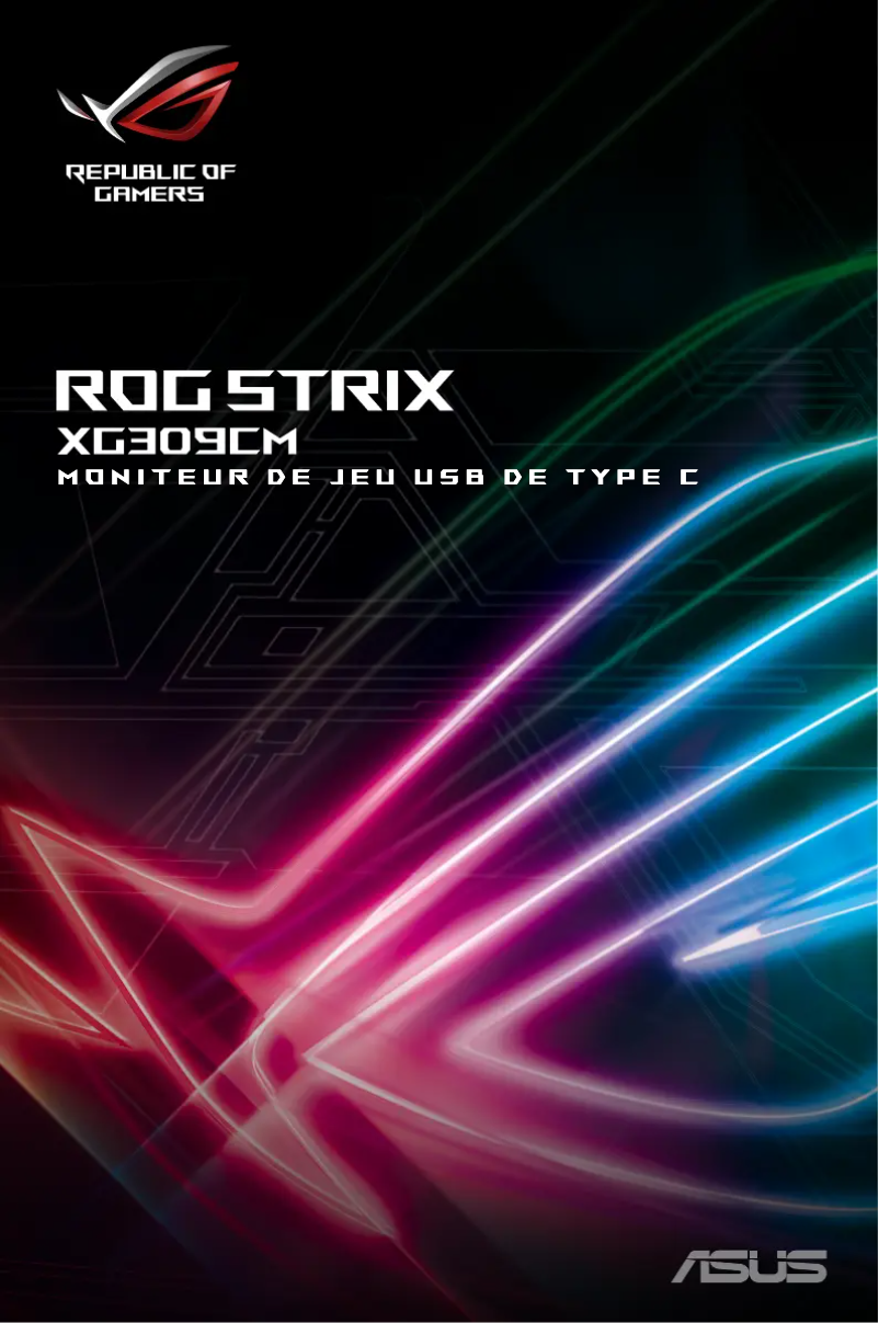 Page 1 de la notice Manuel utilisateur Asus ROG Strix XG309CM