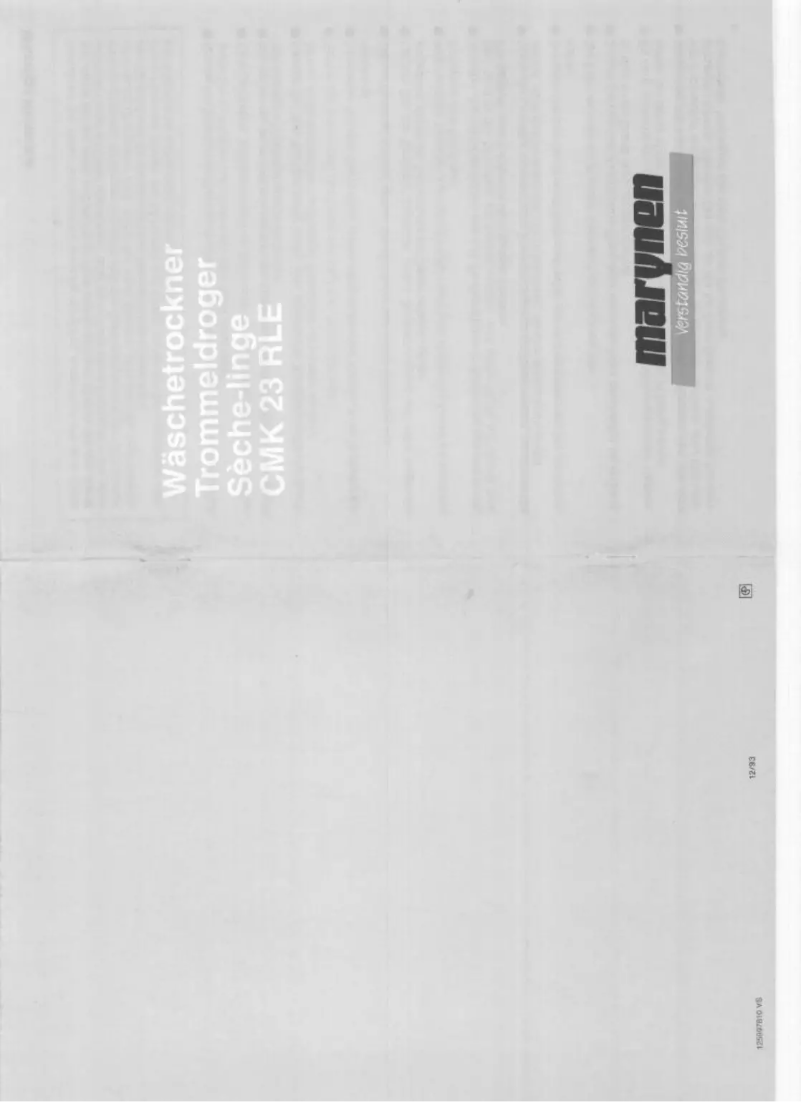 Image de la première page du manuel de l'appareil CMK 23RLE