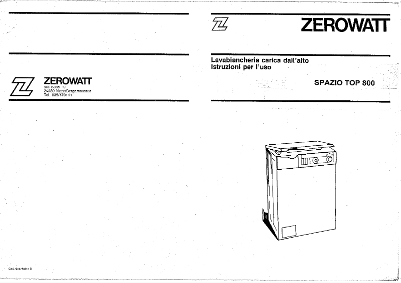 Image de la première page du manuel de l'appareil LB SP.T 800