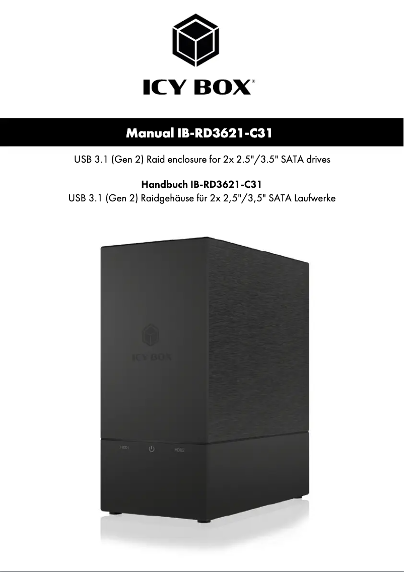 Page 1 de la notice Mode d'emploi Icy Box IB-RD3621-C31