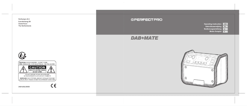 Page n°1 - Manuel utilisateur PerfectPro DAB+Mate
