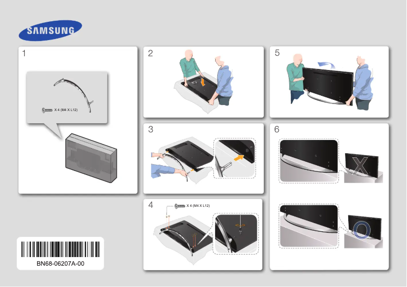 Page 1 de la notice Guide d'installation Samsung UE22H5600AK
