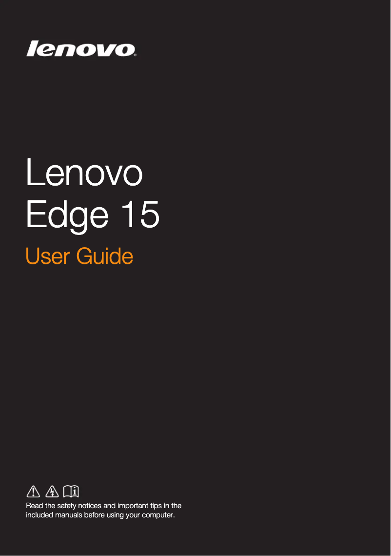 Page 1 de la notice Manuel utilisateur Lenovo Edge 15