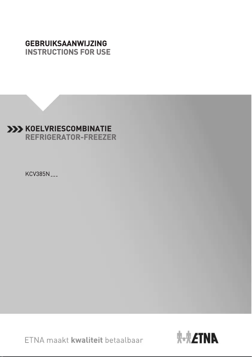 Page n°1 - Manuel utilisateur Etna KCV385NZWA