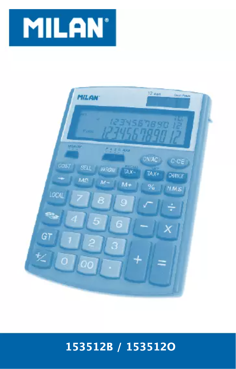 Page n°1 - Manuel utilisateur Milan 153512B