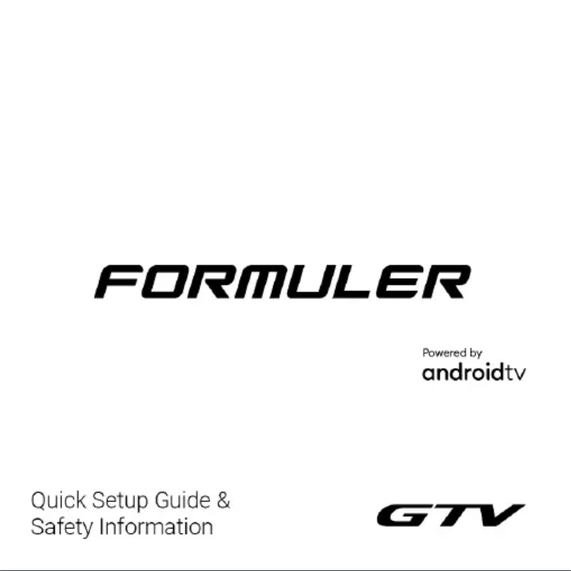 Página 1 del manual Manual de usuario Formuler GTV