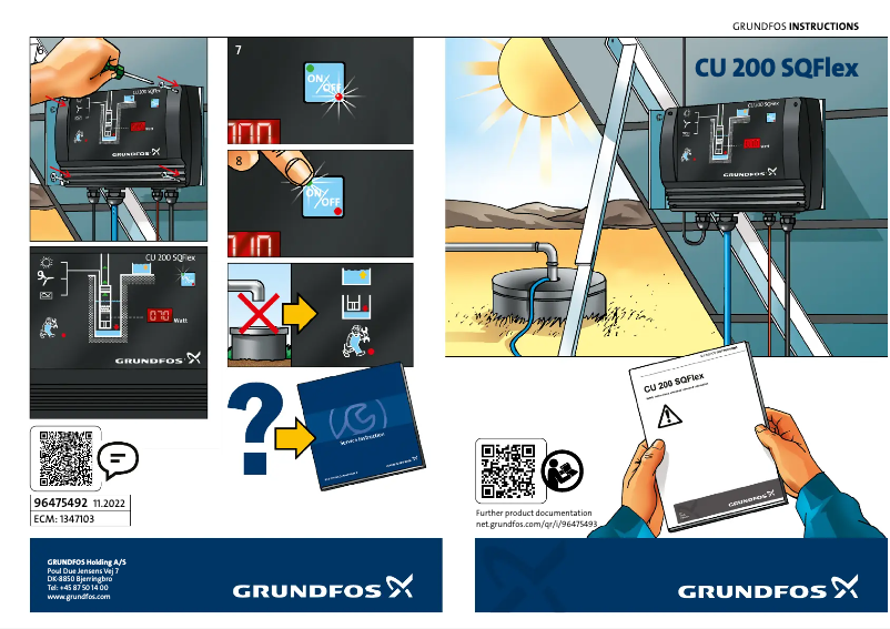 Page n°1 - Manuel utilisateur Grundfos CU 200