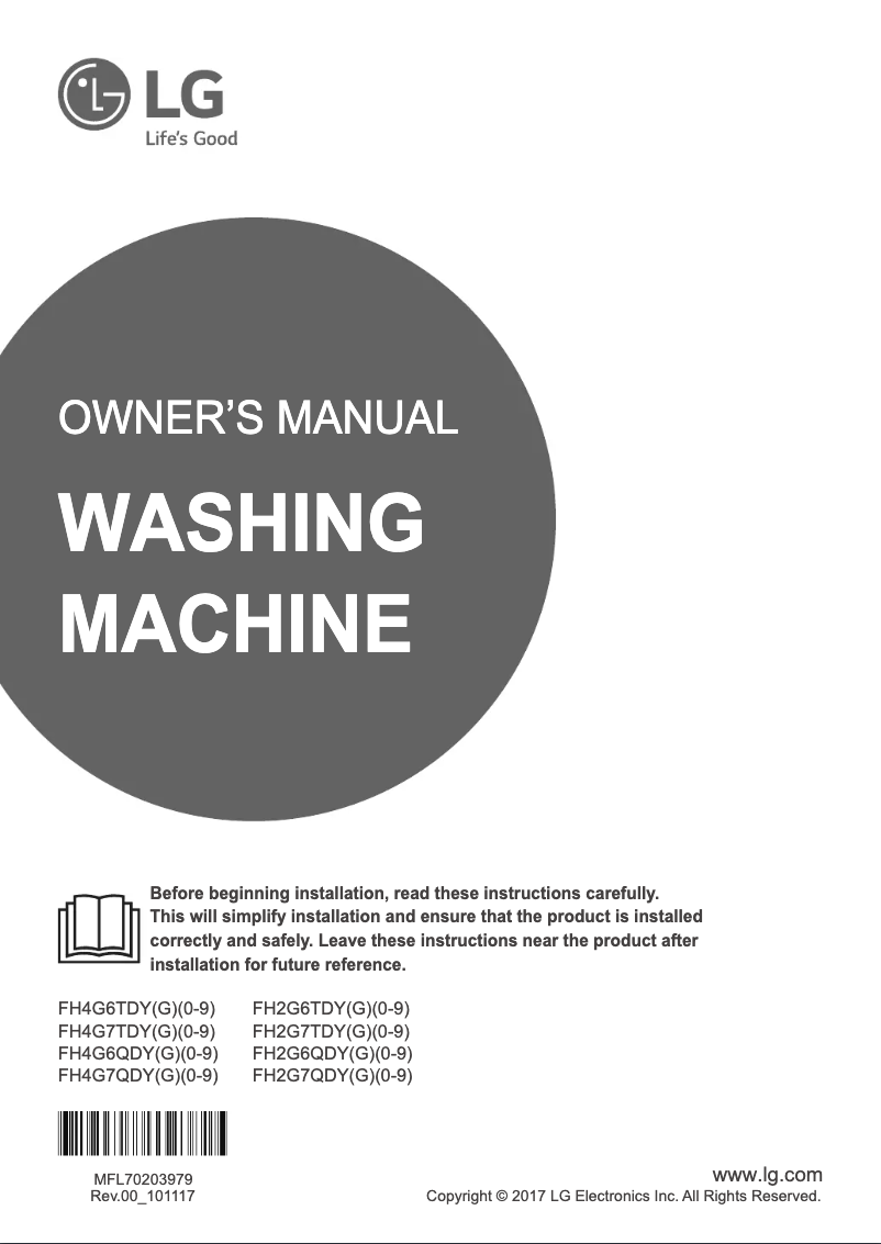Page 1 de la notice Manuel utilisateur LG FH4G7TDY0