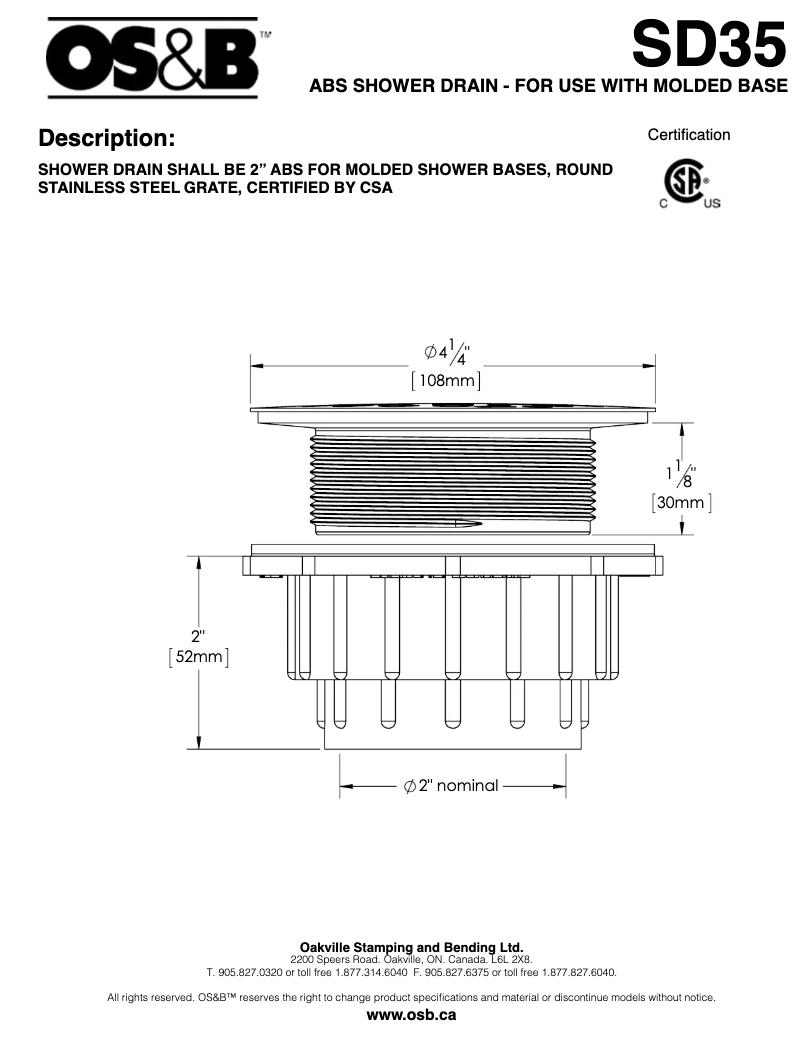 Página 1 del manual Manual de usuario OS&B SD35