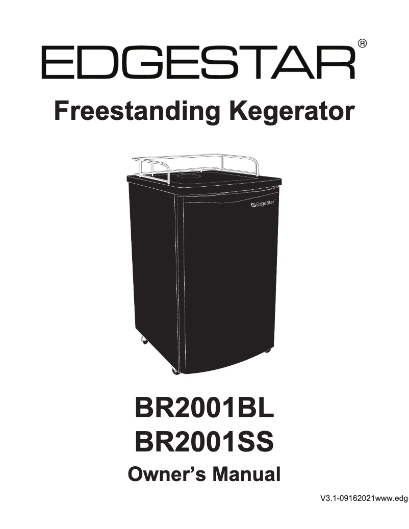 Page 1 de la notice Manuel utilisateur EdgeStar BR2001BL