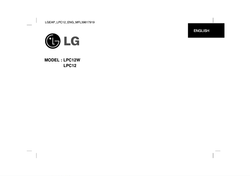 Image de la première page du manuel de l'appareil LPC12W