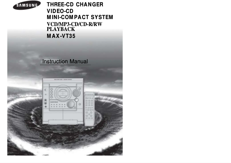 Page 1 de la notice Manuel utilisateur Samsung MAX-VT35