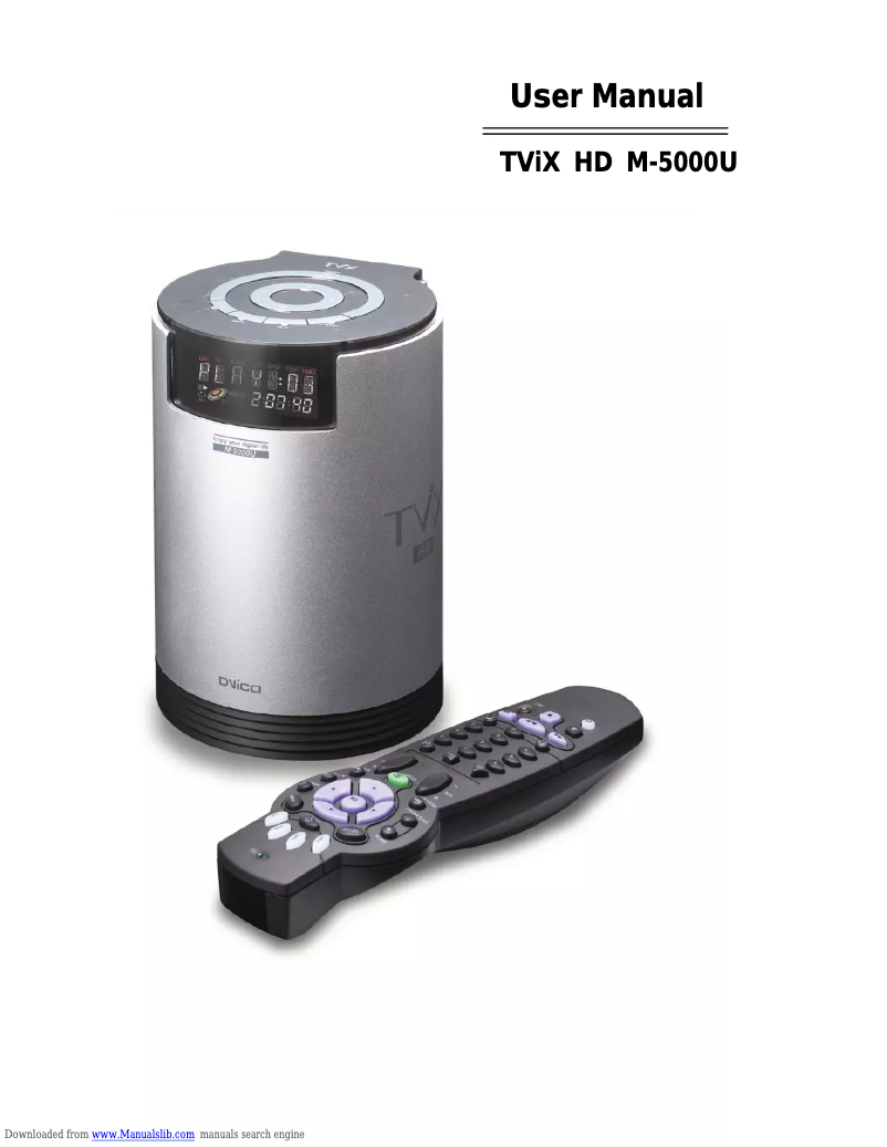 Image de la première page du manuel de l'appareil HD M-5000U