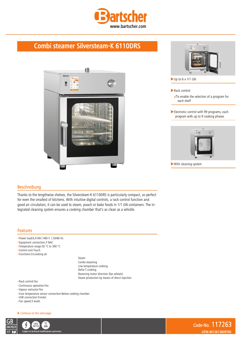 Image de la première page du manuel de l'appareil Silversteam-K 117263