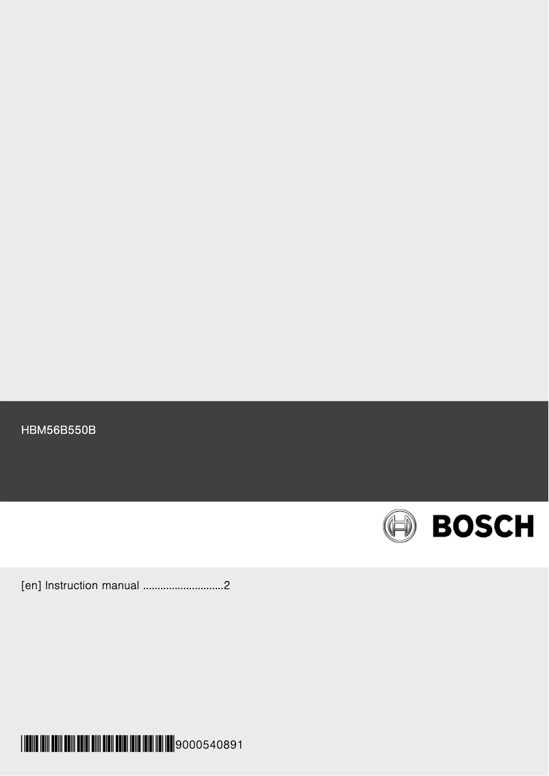 Page 1 de la notice Manuel utilisateur Bosch HBM56B550B