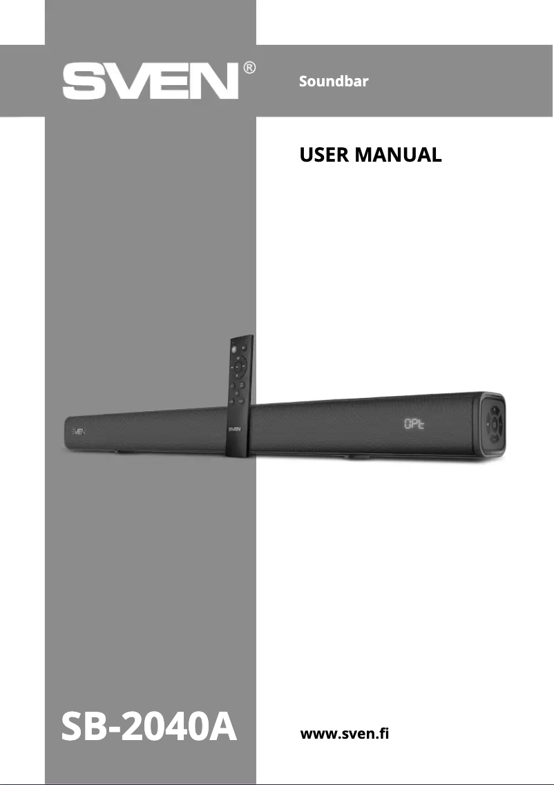 Image de la première page du manuel de l'appareil SB-2040A