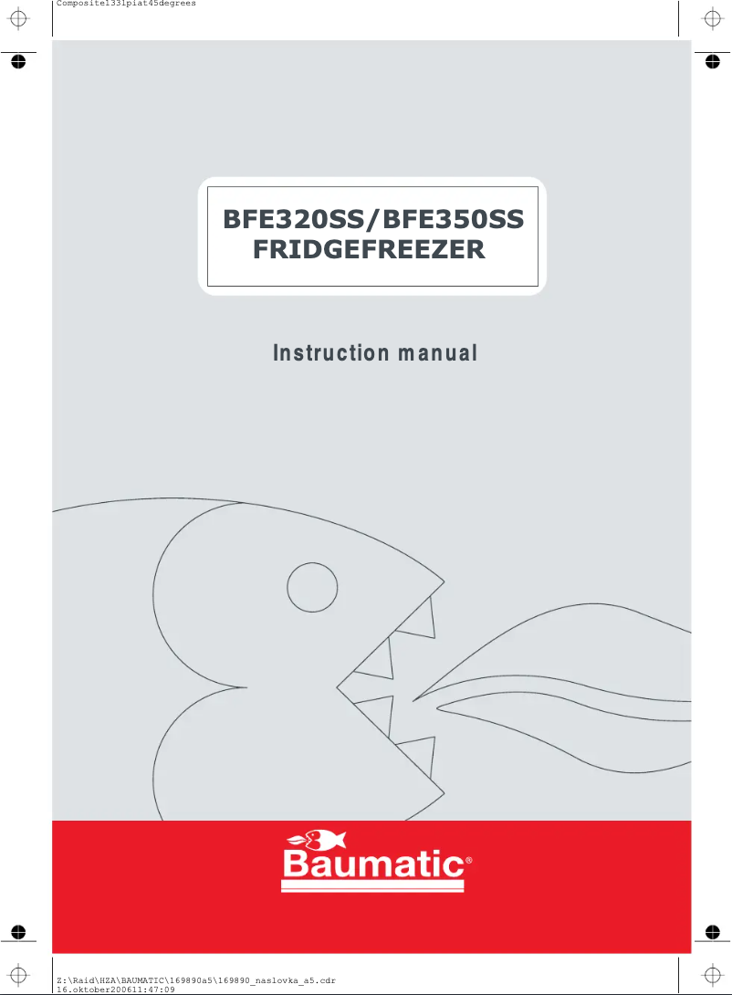 Page n°1 - Manuel utilisateur Baumatic BFE 320 SS