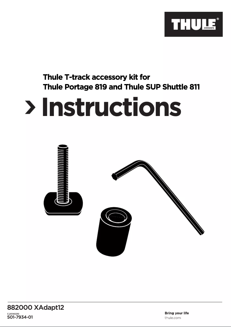 Page 1 de la notice Manuel utilisateur Thule Xadapt12