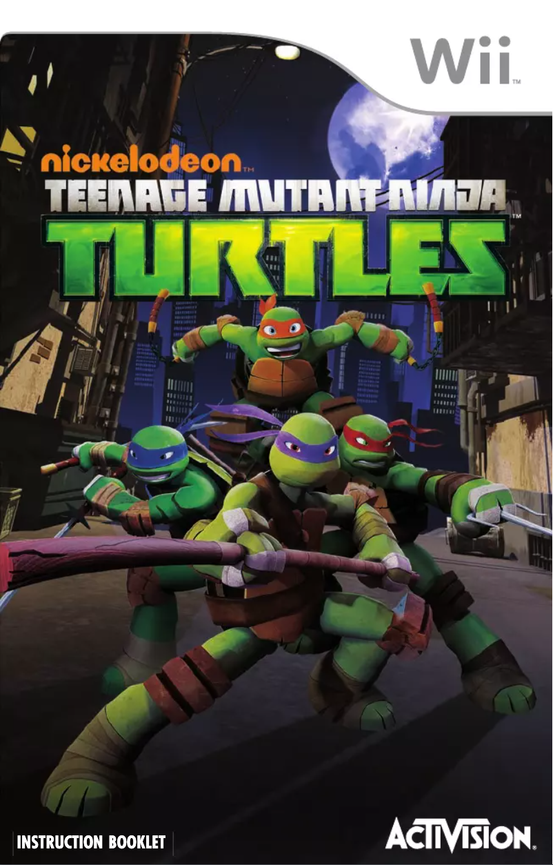 Page 1 de la notice Manuel utilisateur Nintendo Teenage Mutant Ninja Turtles (Wii)