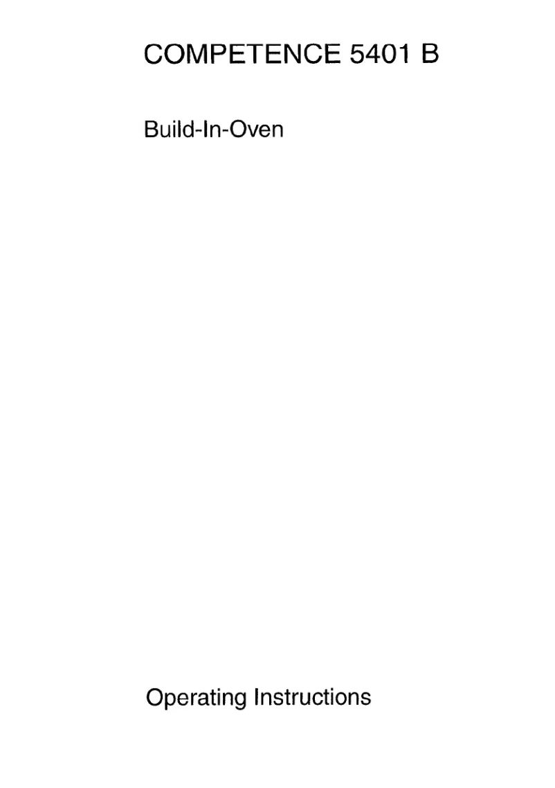 Page n°1 - Manuel utilisateur AEG Competence 5401 B ew