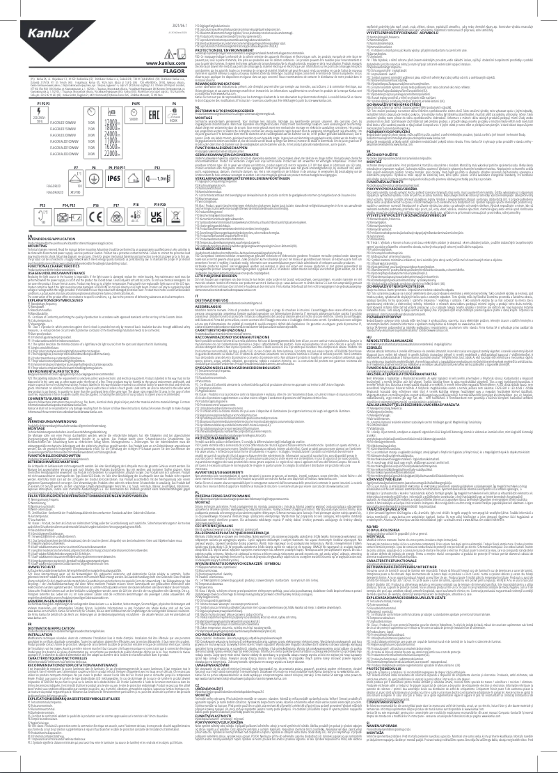 Page 1 de la notice Manuel utilisateur Kanlux FL AGOR/A LED 200W NW