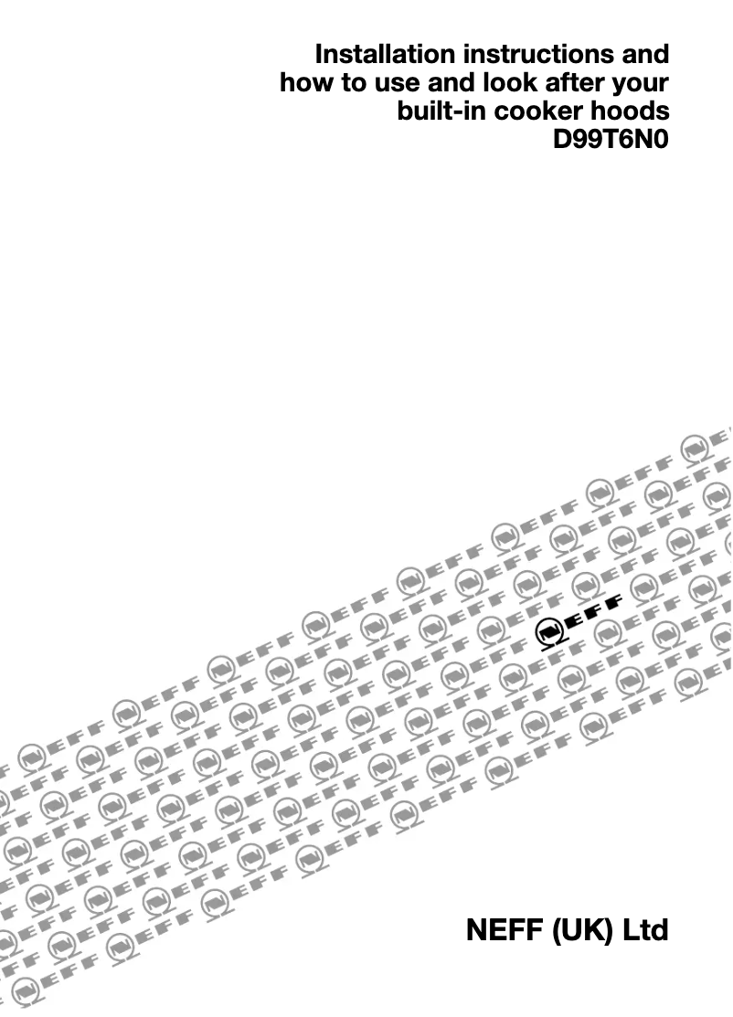 Image de la première page du manuel de l'appareil D99T6