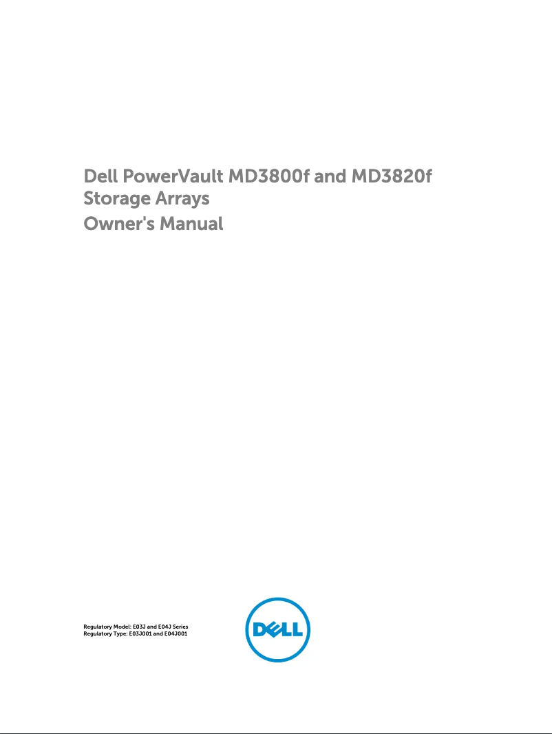 Page n°1 - Manuel utilisateur Dell PowerVault MD3800f