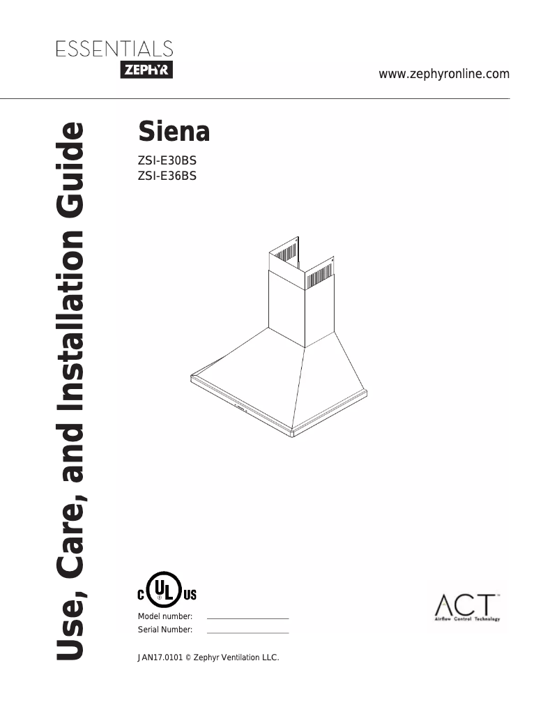 Page 1 de la notice Manuel utilisateur Zephyr ZSIE30BS