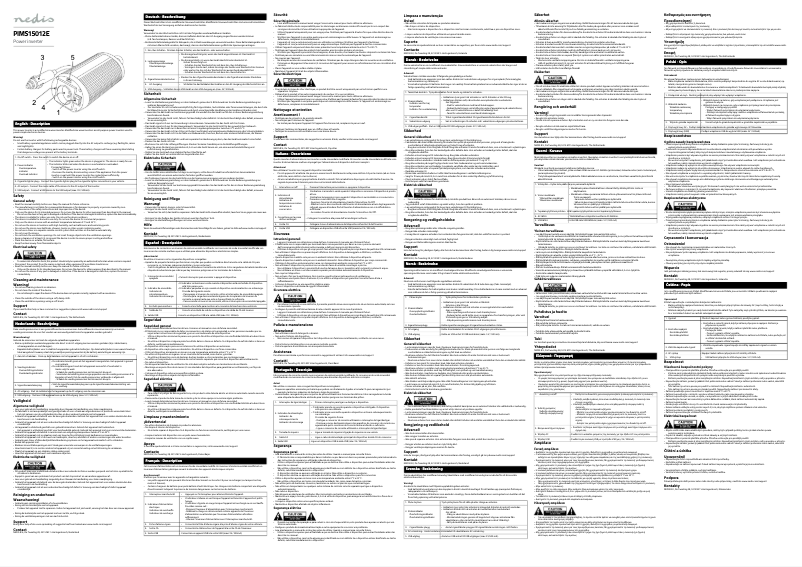 Page n°1 - Manuel utilisateur Nedis PIMS15012E