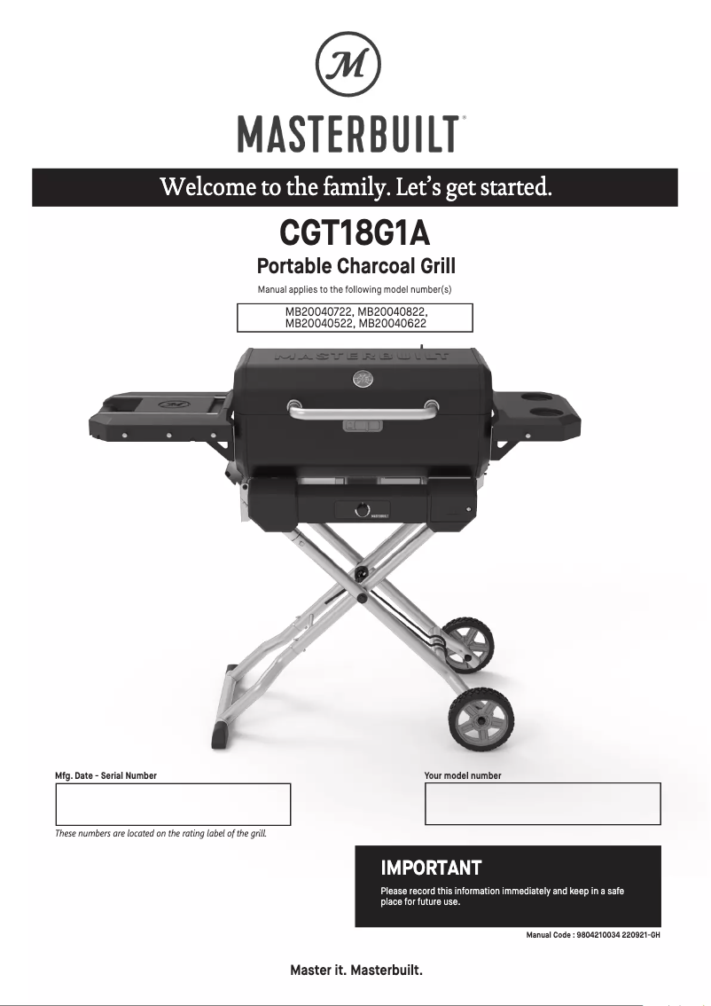 Image de la première page du manuel de l'appareil MB20040822