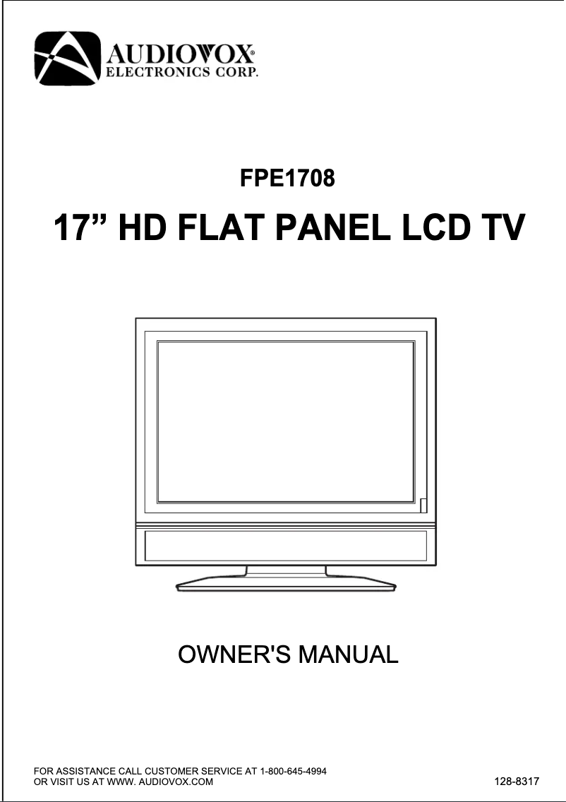 Page 1 de la notice Manuel utilisateur VOXX FPE1708