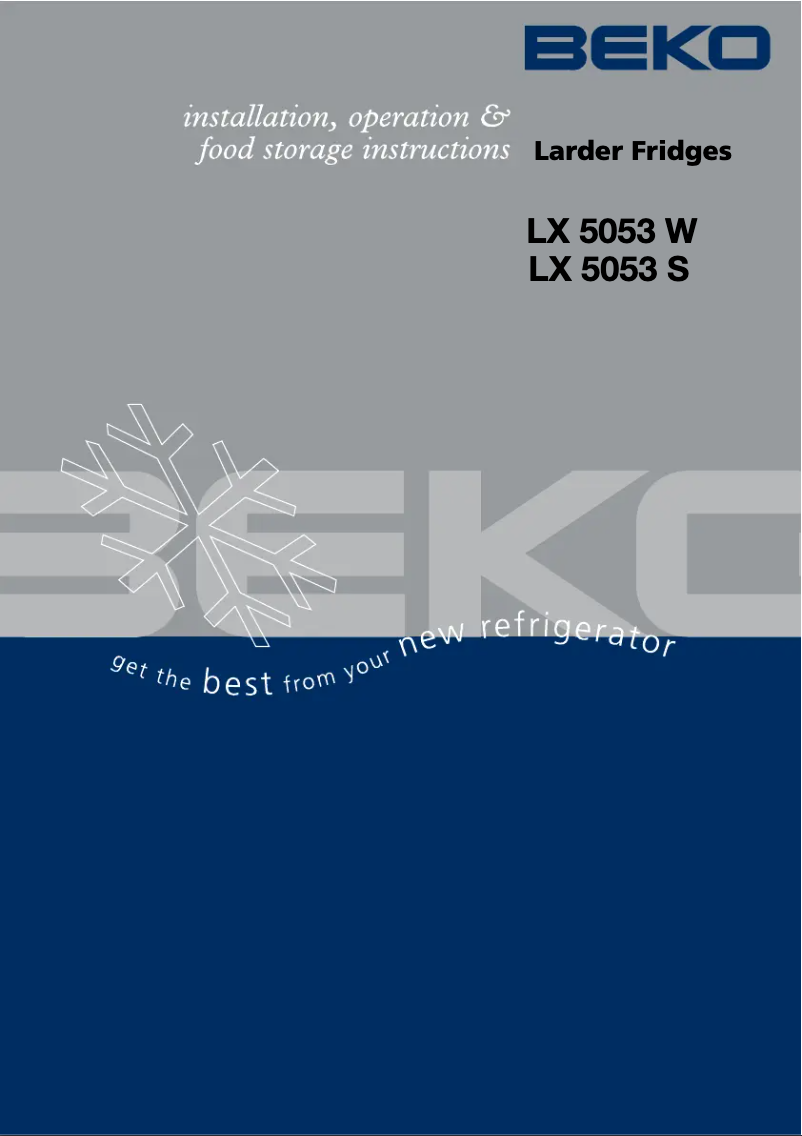 Page 1 de la notice Manuel utilisateur Beko LX 5053 W