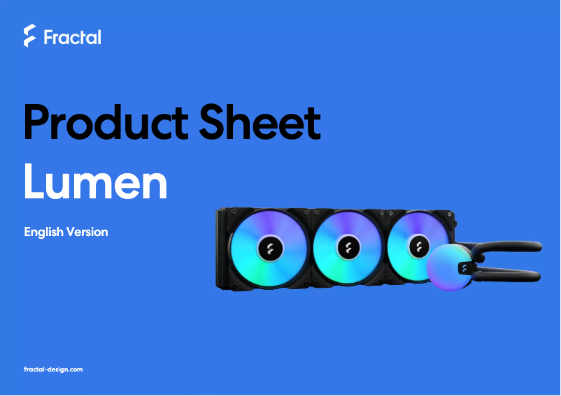 Page 1 de la notice Fiche technique Fractal Design Lumen S28 V2