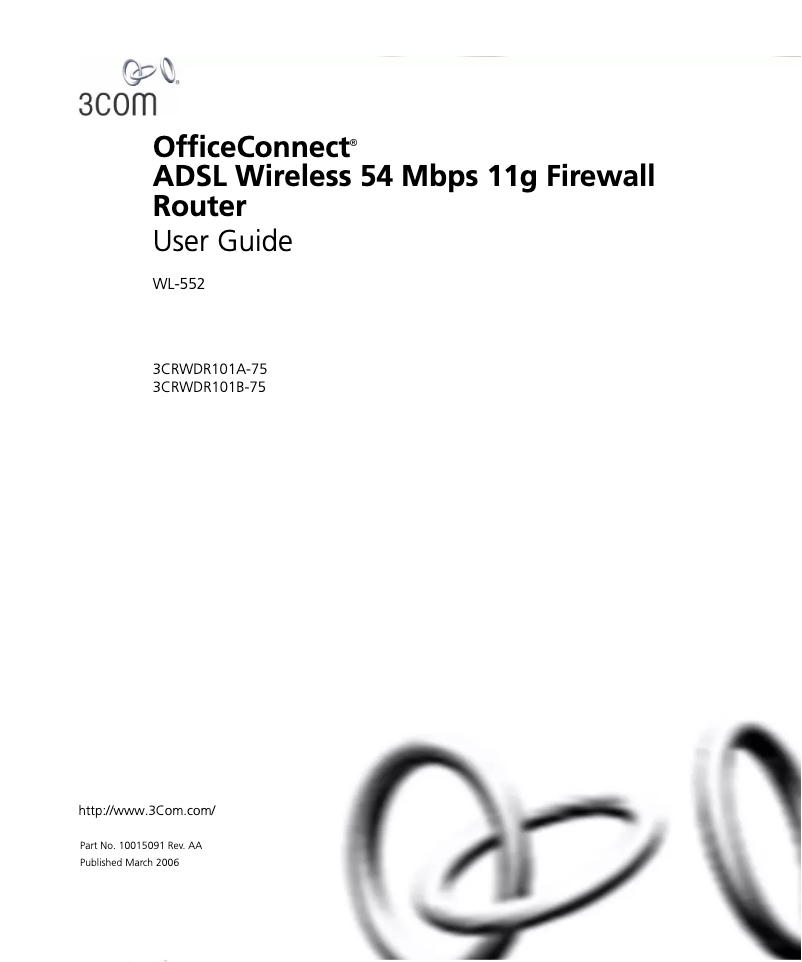 Page 1 de la notice Manuel utilisateur 3Com WL-552 OfficeConnect