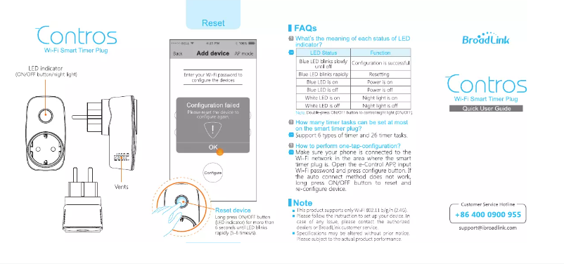 Page 1 de la notice Manuel utilisateur BroadLink SP3 Contros
