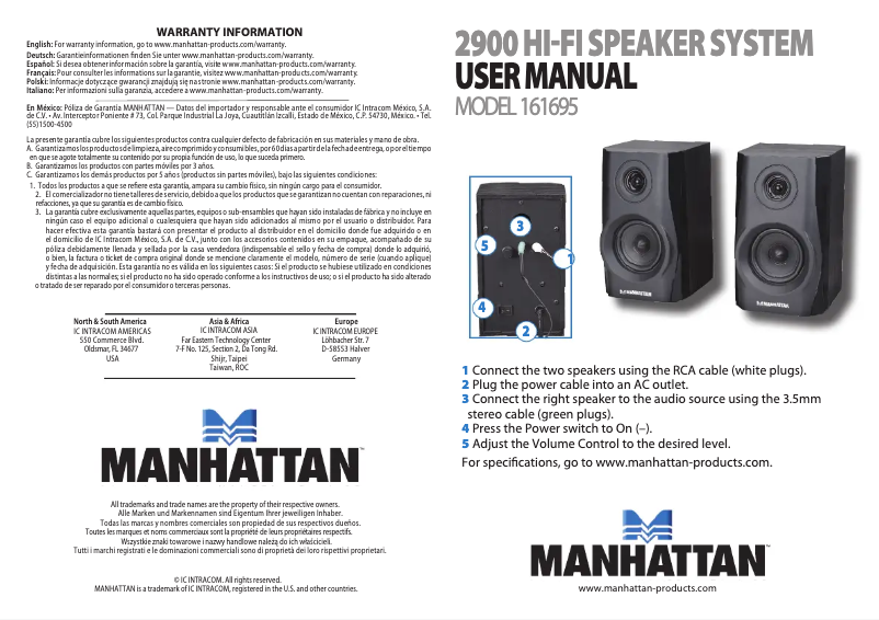 Página 1 del manual Manual de usuario Manhattan 2900