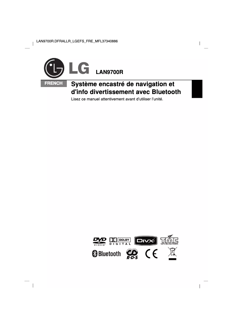 Page 1 de la notice Manuel utilisateur LG LAN9700R