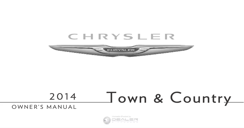 Page 1 de la notice Manuel utilisateur Chrysler Town & Country (2014)
