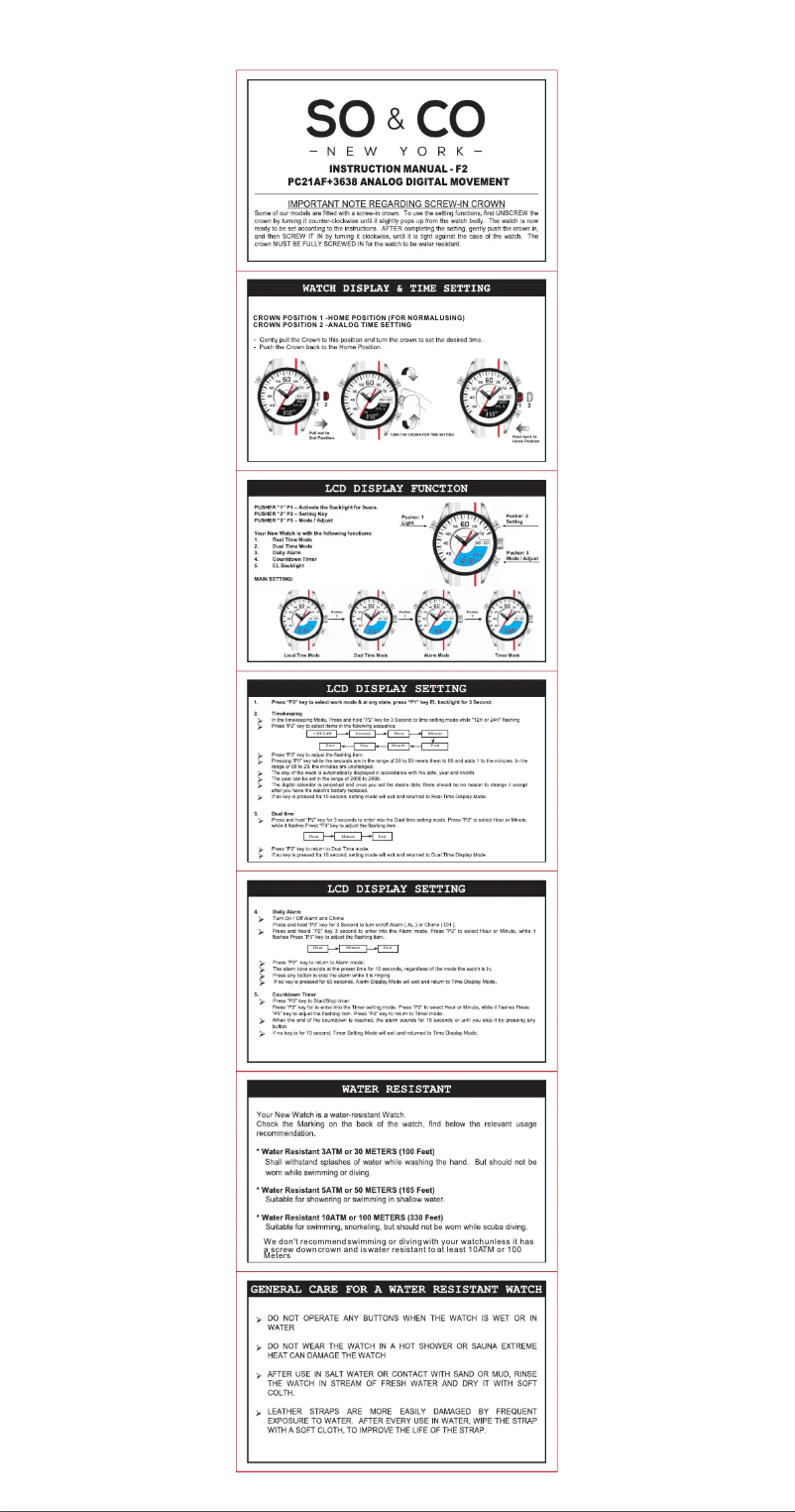 Image de la première page du manuel de l'appareil Tribeca 5035
