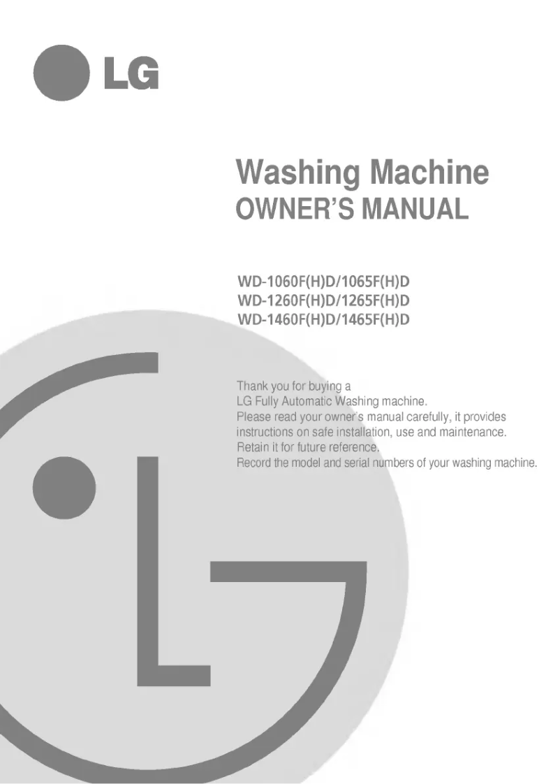 Página 1 del manual Manual de usuario LG WD-1460FHD