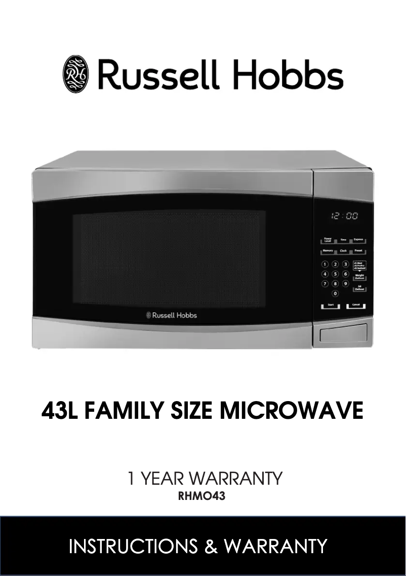 Page n°1 - Manuel utilisateur Russell Hobbs RHMO43