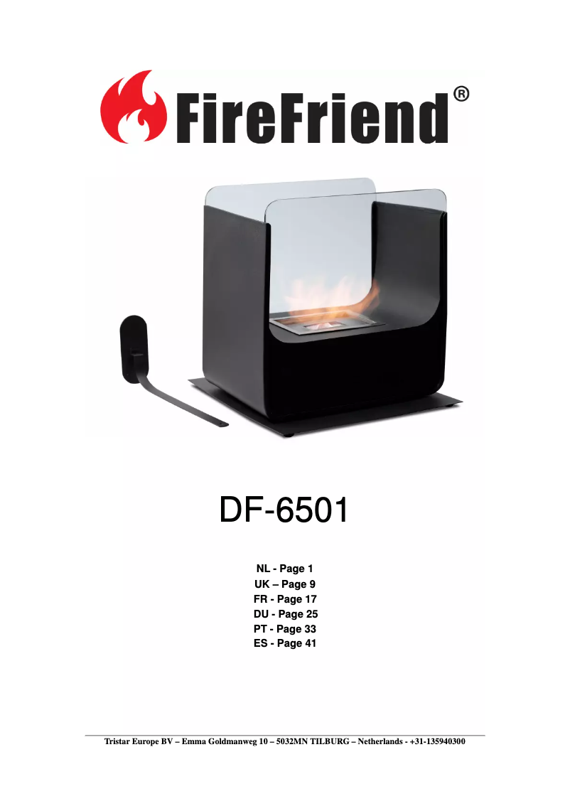 Page n°1 - Manuel utilisateur FireFriend DF-6501
