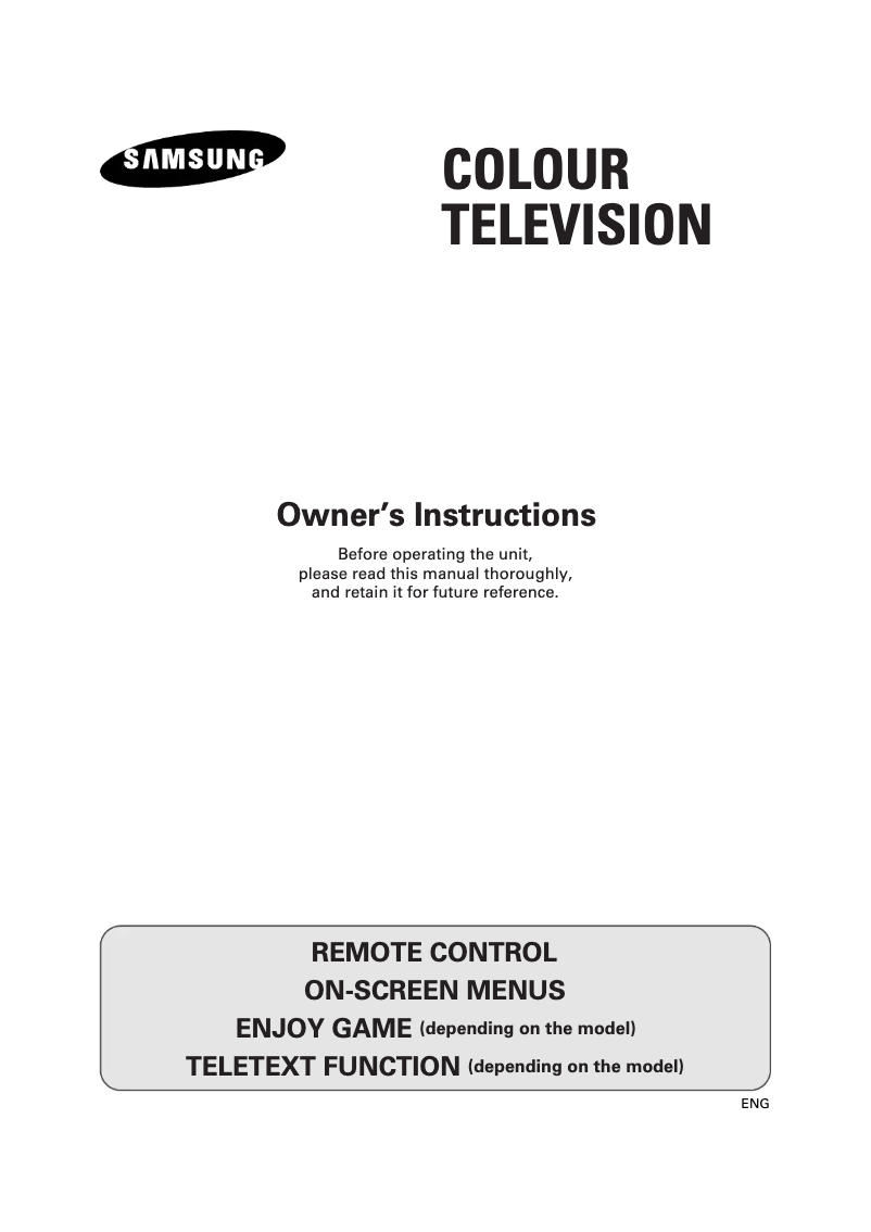 Page 1 de la notice Manuel utilisateur Samsung CS-29V10MN