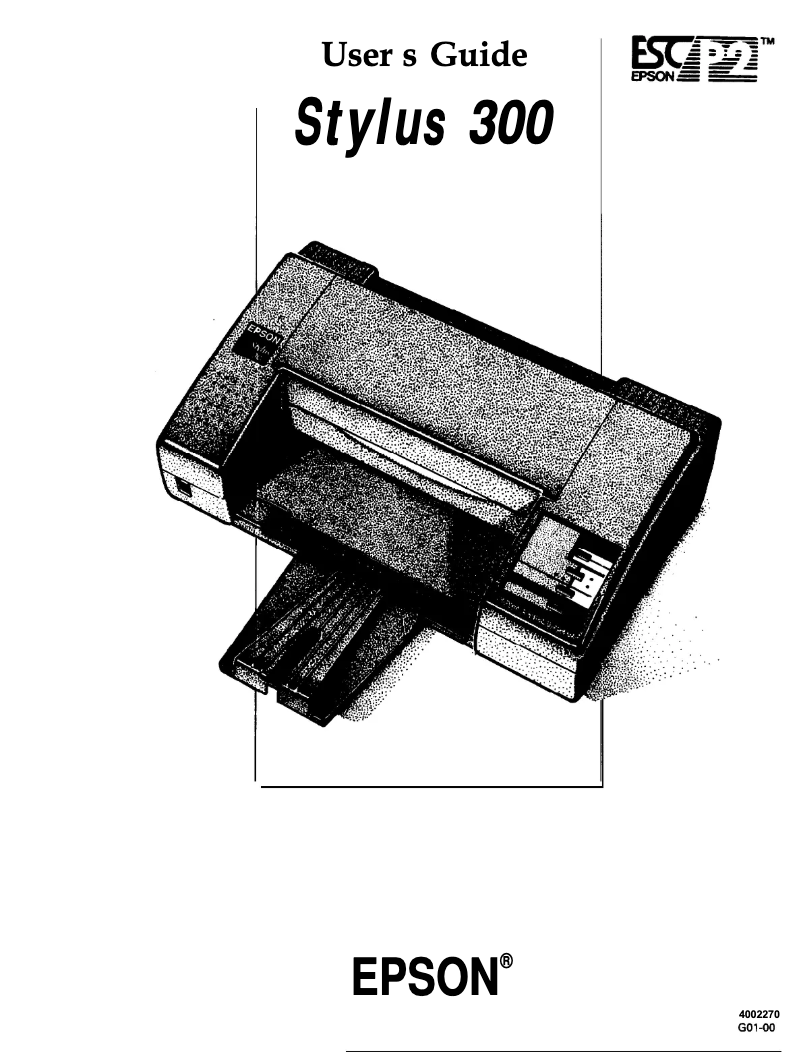 Imagen de la primera página del manual del dispositivo Stylus 300